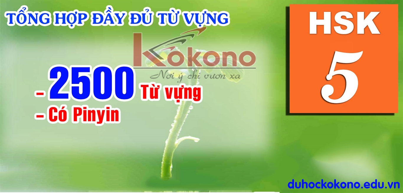 từ vựng luyện thi hsk 5 phần 3